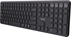 Trust Vaiya Dradloos Toetsenbord Bluetooth + 2.4 GHz QWERTY US, Zwart