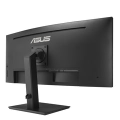 ASUS Business VA34VCPSR gebogen monitor 34 inch, Wide QHD (3440 x 1440), HDMI, DisplayPort, USB-hub, RJ45-LAN-aansluiting, ergonomisch design, flikkervrij, laag blauw licht, zwart