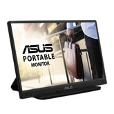ASUS Zenscreen MB166C - 15,6-inch FHD-laptopmonitor - Telewerken of gamen - Voeding en weergave via USB Type-C - IPS-paneel - 1920x1080-250cd/m² - Blauwlichtfilters - Flikkervrij, zwart