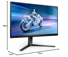 PHILIPS Evnia 25M2N5200P - 24,5 inch FHD Gaming Monitor, 280Hz, IPS, 1ms GTG, FreeSync premium, Smart Image HDR, lage ingangsvertraging, hoogteverstelling (1920 x 1080, 400 cd/m², HDMI 2.0/DP 1.4)