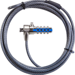 Targus DEFCON T-Lock Resettable Combinatie Kabelslot voor Laptop Computer en Desktop Beveiligingskabel (PA410E)