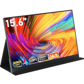 Draagbare Monitor, HONGO 15.6 Inch 1920×1080 FHD Draagbare Scherm IPS, Draagbare Display met Extern HDR Oogzorgscherm en HDMI/Type-C/USB-C Poort, Portable Monitor voor Laptop/PC/Mac/PS4/5/Xbox/Phone