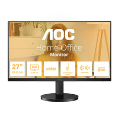 AOC U27B3AF - 27" UHD-monitor, luidsprekers, in hoogte verstelbaar, HDR10 (3840x2160, 60 Hertz, HDMI 2.0, DisplayPort 1.4) zwart