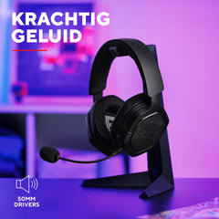 Trust GXT 1493 Ravox Draadloze Gaming Headset Bluetooth + 2.4 GHz PS5 PS4 Switch PC Xbox Mobile, 50mm Drivers, Koptelefoon Bluetooth 70 Uur Batterij, Wireless Headphones met Microfoon, Zwart