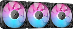 Corsair iCUE LINK RX120 RGB 120mm PWM Ventilatoren Starterkit - 3-Pack - Zwart