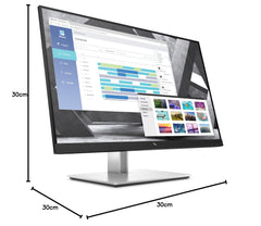 HP E27q G4 27 inch QHD ergonomische kantoormonitor met weinig blauw licht, 4-voudige aanpassing, duurzaam geproduceerd, aansluiting met VGA, HDMI of DisplayPort, USB 3.2 Hub, zwart/zilver