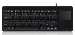 Perixx PERIBOARD-515 H Plus Keyboard met touchpad (QWERTY US lay-out) - bekabelde USB-connector met 2 x USB-hub - geschikt voor professioneel of industrieel gebruik