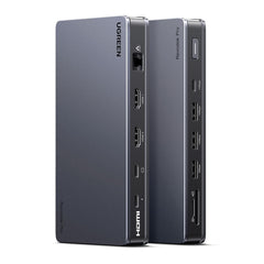 UGREEN Revodok Pro 2101 USB C Docking Station Dual 4K Display für macOS, 10-in-1 USB C Hub 2 HDMI, 10Gbps USB-C & USB-A, PD 100W, LAN, SD/TF, Compatibel met M1/M2/M3 MacBook Air/Pro & Windows-Laptop