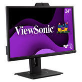 Viewsonic VG2440V 60,5 cm (24 inch) kantoormonitor (Full-HD, IPS-paneel, HDMI, DP, USB 3.2 Hub, webcam met microfoon, in hoogte verstelbaar, luidspreker, Eye-Care, 4 jaar omruilservice) zwart