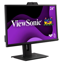 Viewsonic VG2440V 60,5 cm (24 inch) kantoormonitor (Full-HD, IPS-paneel, HDMI, DP, USB 3.2 Hub, webcam met microfoon, in hoogte verstelbaar, luidspreker, Eye-Care, 4 jaar omruilservice) zwart
