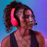 PDP Gaming LVL40 Stereo Headset met Mic for Nintendo Switch - PC, iPad, Mac, laptopcomputer - Noise Cancelling microfoon, Lichtgewicht, Soft Comfort On Ear Headphones, 3.5 mm jack - neon blauw & rood