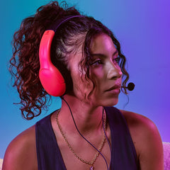 PDP Gaming LVL40 Stereo Headset met Mic for Nintendo Switch - PC, iPad, Mac, laptopcomputer - Noise Cancelling microfoon, Lichtgewicht, Soft Comfort On Ear Headphones, 3.5 mm jack - neon blauw & rood