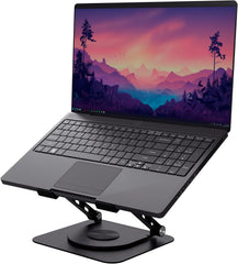 Trust Zeff Ergonomische Laptopstandaard tot 16 Inch - 360° Draaibaar - Zwart