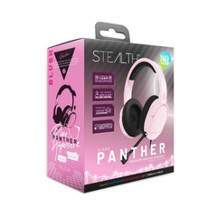 STEALTH PANTHER Blush - Over Ear Gaming Headset PS4/PS5, XBOX, Switch, PC met flexibele microfoon, 3,5 mm aansluiting, 1,5 m kabel, lichtgewicht, comfortabel en duurzaam
