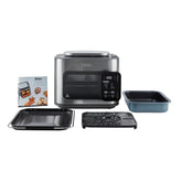 Ninja Combi 12-in-1 Multi-Cooker, Oven & Airfryer, 12 Kookfuncties, Maak in 15 Minuten* Gezinsmaaltijden, Inclusief Bakplaat, Pan, & Receptengids, Grijs, SFP700EU