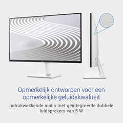 Dell S2425H 24" Full HD (1920x1080) Monitor, 100Hz, IPS, 4ms, 99% sRGB, Ingebouwde Luidsprekers, Ultradunne Bezel, 2x HDMI, 3 Jaar Garantie, Wit