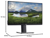 Dell P2419H, 24 inch, Full HD 1920x1080, 60 Hz, IPS ontspiegeld, 16:9, 5 ms (extrem), in hoogte verstelbaar/kantelbaar/draaibaar, VESA, DisplayPort, HDMI, VGA, 3 jaar omruilservice, zwart/zilver