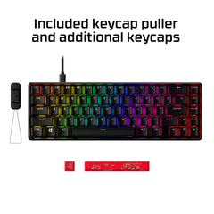 HYPERX Alloy Origins 65 - Mechanisch gametoetsenbord - HX rood (Amerikaanse qwerty)