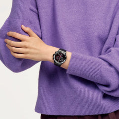 Swatch Horloge Irony Chrono YVB413 Magenta at Night, Zwart, Modern