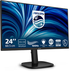 Philips 24B2U3301D - LED-Monitor - 61.13 cm (24") - 1920 x 1200 WUXGA @ 100 Hz - IPS - 300 cd/m? - 1500:1 - 4 ms - HDMI, DisplayPort, USB-C - Lautsprecher - Schwarz (24B2U3301D/00)