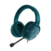 STEALTH PANTHER Gaming Headset GLITCH - Blauwgroen, Over Ear Gaming Headset, Werkt met PS4/PS5, XBOX, Switch, PC met flexibele microfoon, 3,5 mm jack, 1,5 m kabel, lichtgewicht en comfortabel