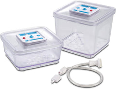 Solis Vacuümcontainer Set - 1000 ml & 2800 ml - Wit / Transparant