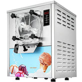 Commerciële ijsmachine, 16-20 l/u, 1400 W, 3 smaken, Ddure Italiaanse ijsmachine, trechter, automatische reiniging, voor yoghurt, koffie, snackbar, restaurant, supermarkt