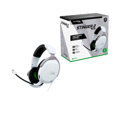 HyperX CloudX Stinger 2 Core - Gaming Headset voor Xbox, lichtgewicht over-ear headsets met microfoon, draaibare naar dempen functie, 40 mm drivers - wit