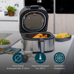 Princess Airfryer Grill, receptenboek en temperatuursensor, max. 265 °C, 4 programma's, 5,6 l, 1760 W