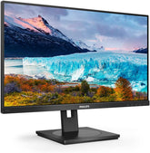 Philips 243S1-24 inch FHD USB-C docking monitor, in hoogte verstelbaar (1920x1080, 75 Hz, DisplayPort, HDMI, USB-C, RJ45, USB-hub) zwart
