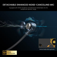 EKSA Gaming-headset, 7.1 surround sound, bekabeld, pc-hoofdtelefoon met ruisonderdrukking, gaming-headset met USB/audio 3,5 mm jackstekker, ultralicht, met ledlicht voor PC/Mac/Switch/PS4/PS5/Xbox
