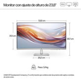 HP Series 5 23.8 inch FHD Height Adjust Monitor - 524sh