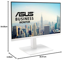 ASUS VA24EQSB-W Business Monitor – 23.8 inch, Full HD, IPS, Frameless, 75Hz, Adaptive-Sync, Low Blue Light, Flicker Free, Ergonomic Design