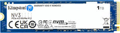 Kingston NV3 1TB M.2 2280 PCIe 4.0 NVMe SSD (SNV3S/1000G)