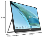 ASUS ZenScreen MB249C - 24 inch draagbare USB-monitor - Full HD 1920x1080, USB Type-C 60 Watt, HDMI, autorotatie, standaard, FreeSync - IPS-paneel, 16:9, anti-reflecterend, luidspreker, zwart