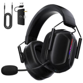 2,4 GHz draadloze headset voor Xbox Series X|S, draadloze hoofdtelefoon voor Xbox One, PC, PS5, PS4, Switch, verwijderbare ruisonderdrukkende microfoon, 3D-surround sound, 60 uur batterijduur, RGB