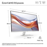 HP Series 5 31.5 inch FHD Monitor - 532sf