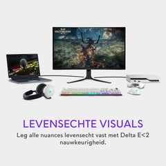 Alienware AW3225QF 32" 4K UHD (3840x2160) 1700R Gebogen Gaming Monitor, 240Hz, QD OLED, 0.03ms, NVIDIA G-SYNC Compatible, HDR, Dolby Vision, USB-C, DisplayPort, 2x HDMI, 4x USB, 3 Jaar Garantie