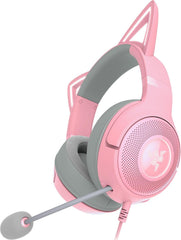 Razer Kraken Kitty V2 Gaming Headset met RGB Kattenoren - Quartz Roze