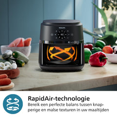 Philips Airfryer 2000 NA230/00 - Kookvenster, Minder Vet, Eenvoudig Schoonmaken