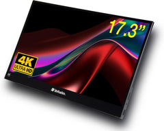 Verbatim PMT-17-4K draagbare touchscreen-monitor 17.3 4K Ultra HD metalen behuizing