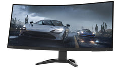 Lenovo G34w-30 Gaming Monitor, gebogen, met EyeSafe, 86,4 cm (34 inch), UWQHD (VA, 170 Hz (OD), 0,5 ms MPRT, HDMI+DP, DP-kabel, FreeSync, luidspreker) helling/hoogteverstelling, zwart