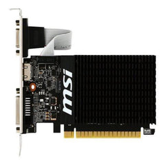 Msi NVIDIA GeForce GT 710 2GD3H Lp Nvidia Geforce Hdmi Dvi-D D-Sub Grafische Kaart, Pci Express 2.0 X16, 2048Mb Ddr3, 64 Bit, Zwart