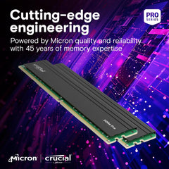 Crucial Pro RAM Desktop Memory 32GB Kit (2x16GB) DDR4 3200Hz, Intel XMP 2.0 - CP2K16G4DFRA32A