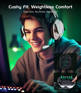 Vakedy HW12 Gaming Headset voor PC/PS5/PS4/Xbox One/Switch, Gaming Hoofdtelefoon met Microfoon, Bedrade Xbox-headset met 3,5 mm audio-aansluiting (wit)