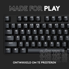 Logitech G413 TKL SE Mechanisch Gaming Toetsenbord - Compact, Pan Nordic QWERTY indeling - Zwart