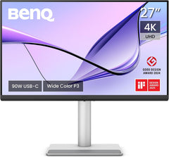 BenQ MA270U - 27 Inch 4K UHD Monitor voor Mac (USB-C 90W, P3)