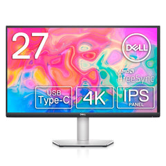 Dell S2722QC USB-C 27" 4K UHD (3840x2160) Monitor, 60Hz, IPS, 4ms, AMD FreeSync, 99% sRGB, HDR, Ingebouwde Luidsprekers, USB-C, 2x HDMI, 2x USB, 3 Jaar Garantie, Zilver