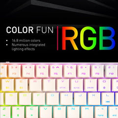 CHERRY MX-LP 2.1 Compact Wireless, compact draadloos gamingtoetsenbord met 68 toetsen, Britse lay-out (QWERTY), RGB-achtergrondverlichting, MX Low Profile Speed mechanische schakelaars, zwart
