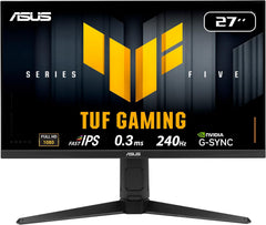ASUS TUF Gaming VG279QM5LA - 27 inch Full HD-monitor - 240 Hz, 0,3 ms GtG, G-Sync, FreeSync, Adaptive Sync, ELMB, GameFast Input, HDR10 - Fast IPS Panel, 16:9, 1920x1080, DP, HDMI, luidspreker